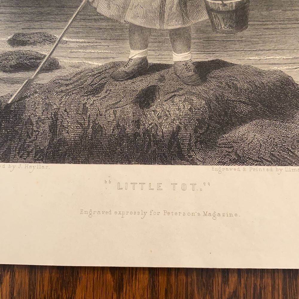 Little Tot 9" x 6" Antique Engraving/Print - Picture 3 of 7
